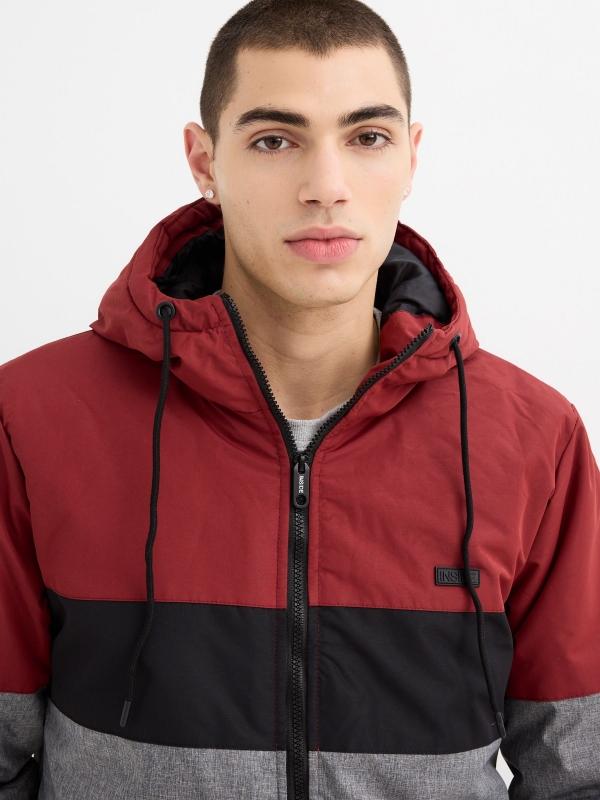 In Side Cazadora Acolchada Capucha Bloques