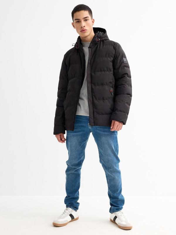 In Side Cazadora Acolchada Negra