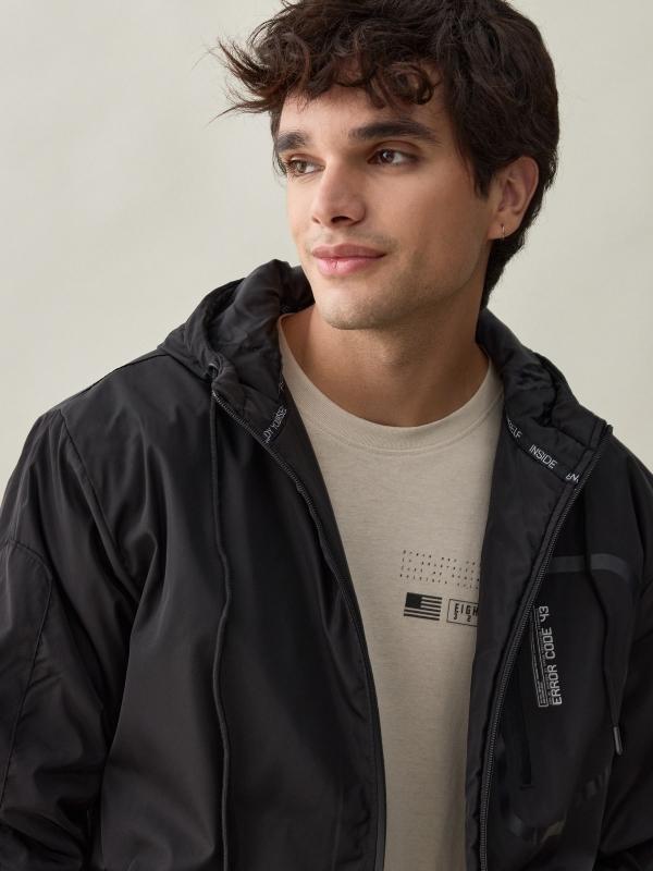 In Side Cazadora Acolchada Negra