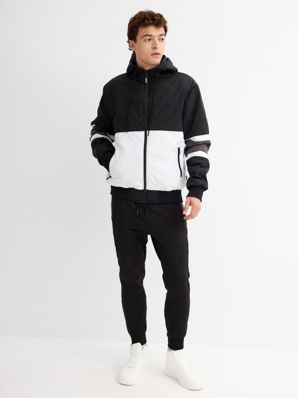 In Side Cazadora Acolchada Print Texto