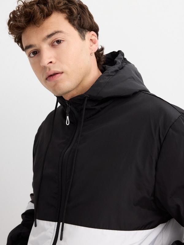 In Side Cazadora Acolchada Print Texto