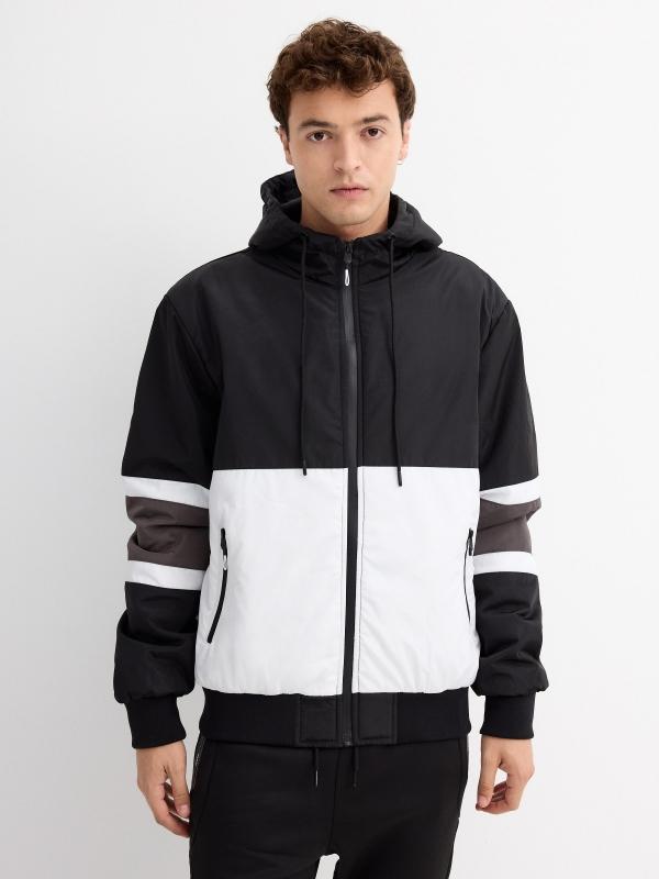 In side Cazadora acolchada print texto