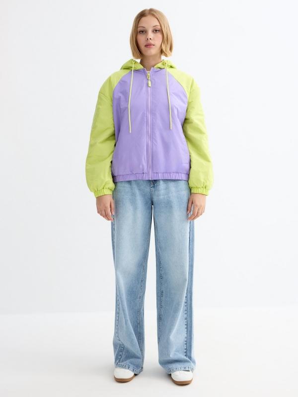 In Side Cazadora Acolchada Texto Capucha