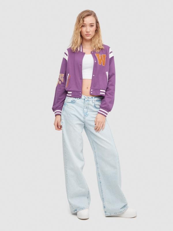 In Side Cazadora Bomber Parches