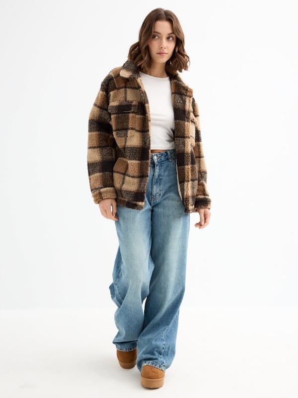 In Side Cazadora Borreguillo Cuadros