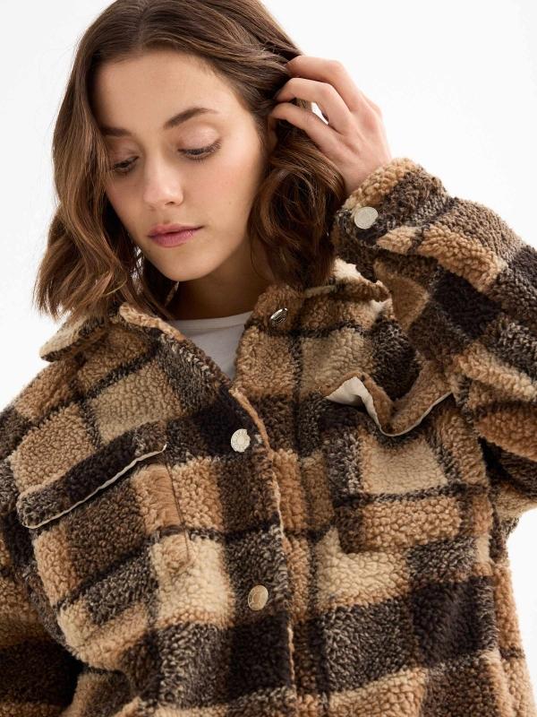 In Side Cazadora Borreguillo Cuadros