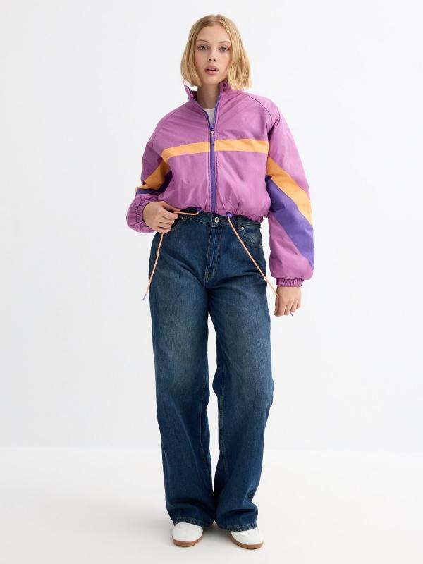 In Side Cazadora Color Block