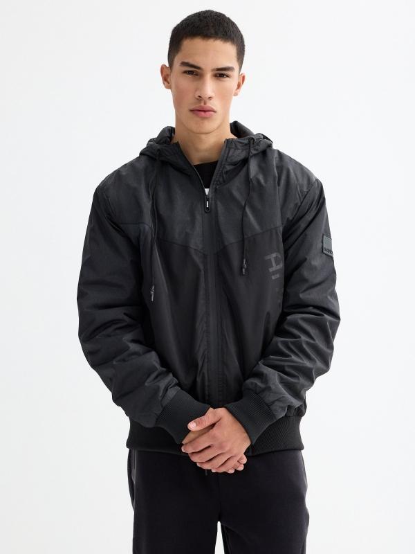 In side Cazadora color block gráfico