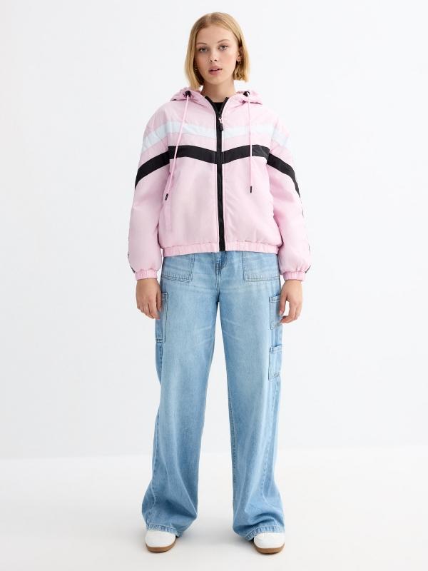 In Side Cazadora Rosa Acolchada