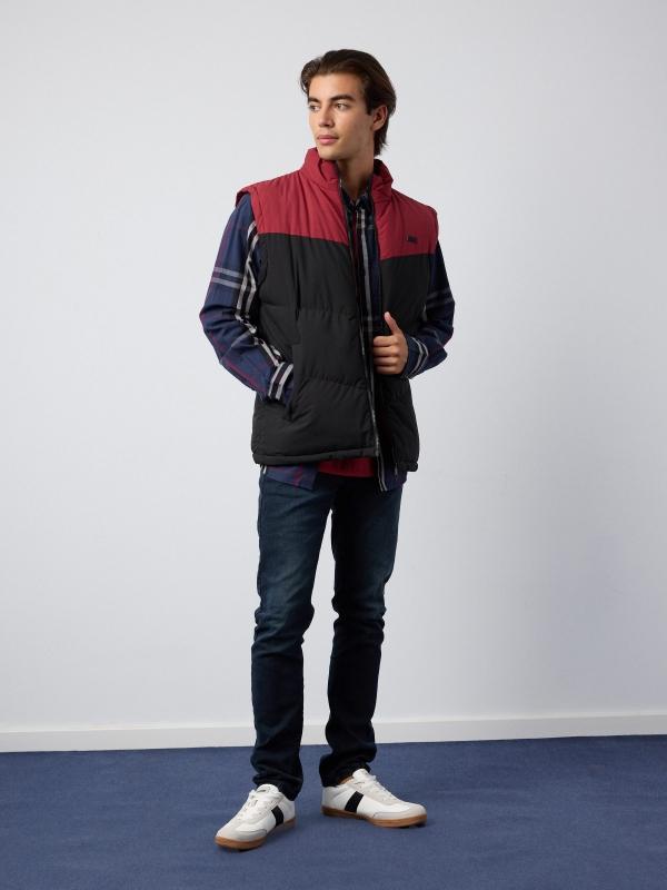 In Side Chaleco Acolchado Color Block