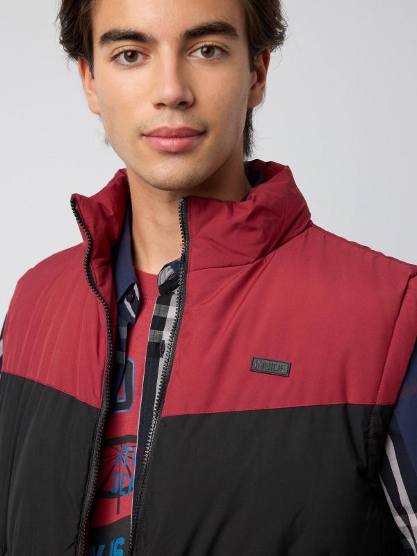 In Side Chaleco Acolchado Color Block