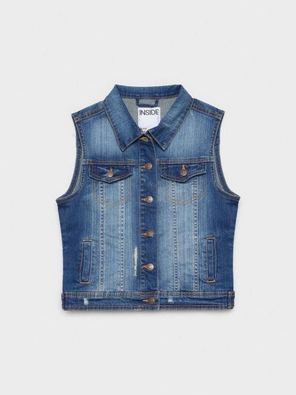 In Side Chaleco Denimo Lavado