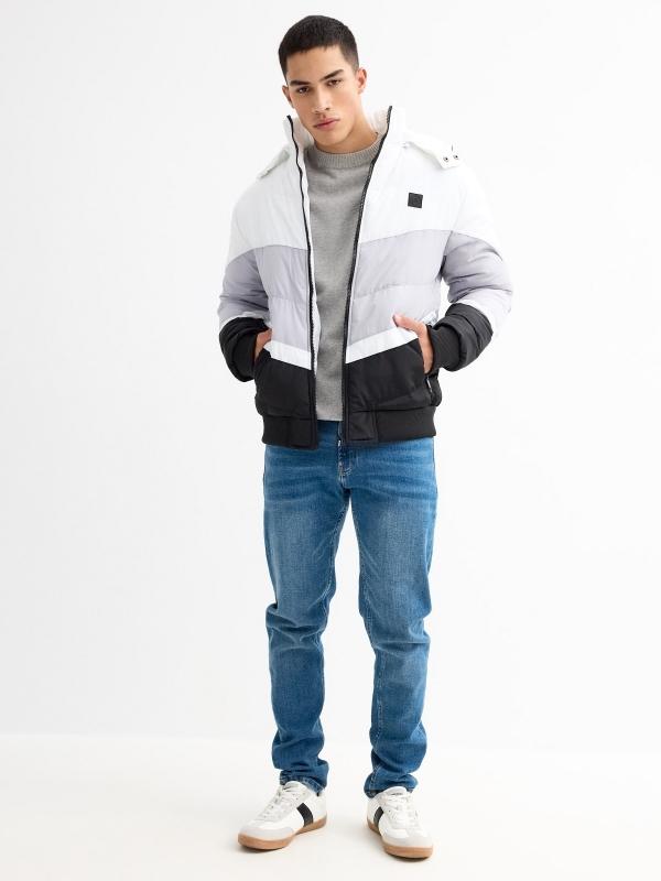 In Side Chaqueta Acolchada Con Capucha