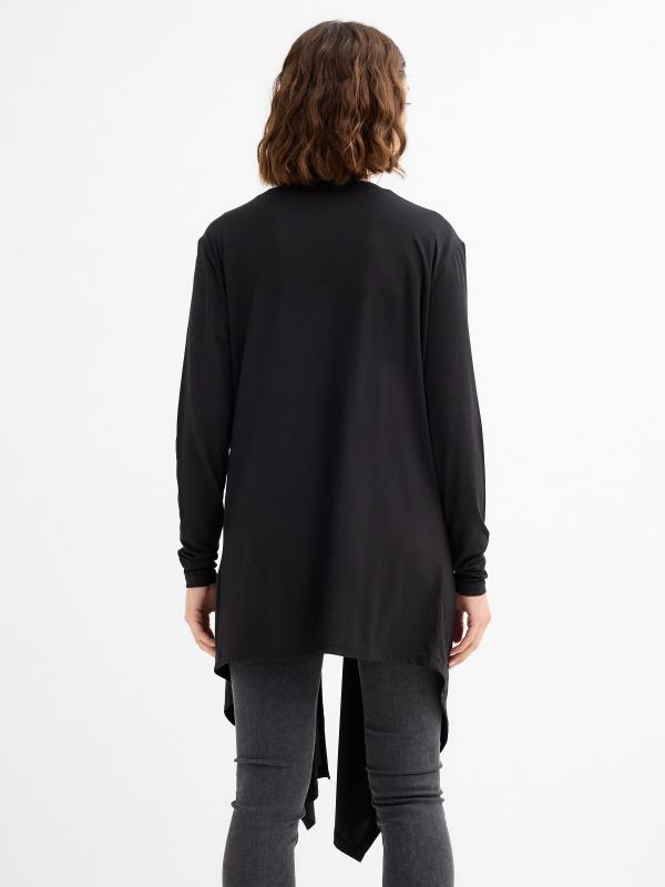 In Side Chaqueta Punto Fluida Asimétrica Gris