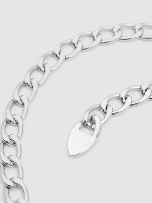 In Side Cinturón Cadena Plateada