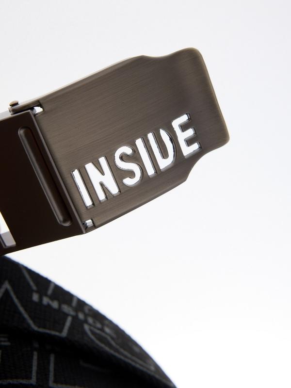 In Side Cinturón De Lona Estampado