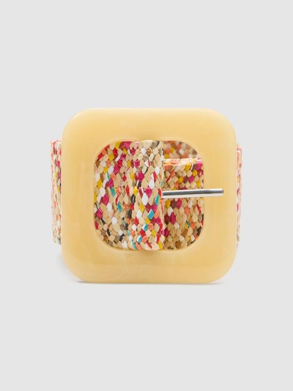 In side Cinturón rafia multicolor