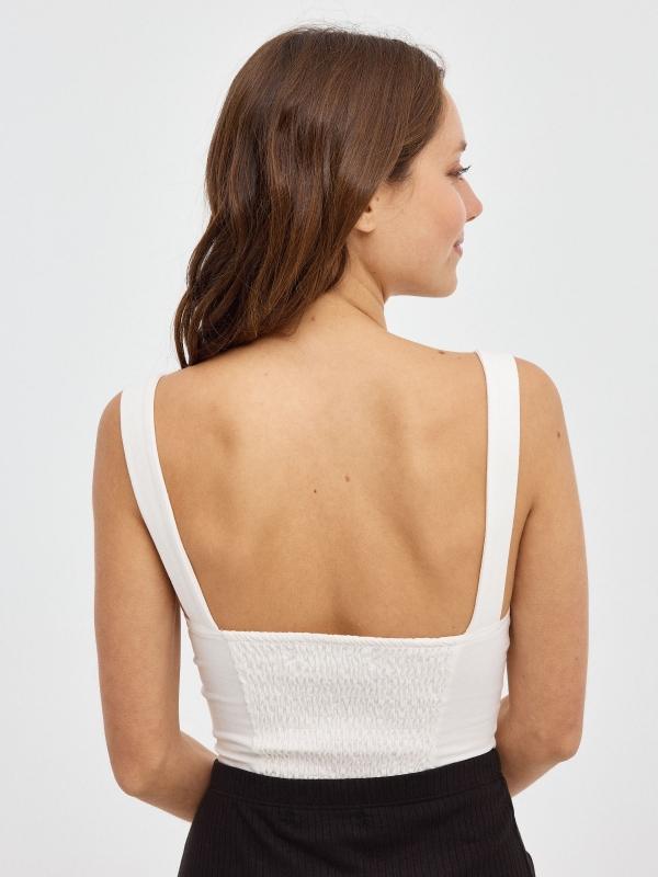 In side Crop top corsé tirante ancho