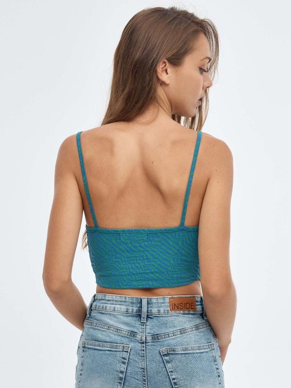 In Side Crop Top De Pico Psicodélico