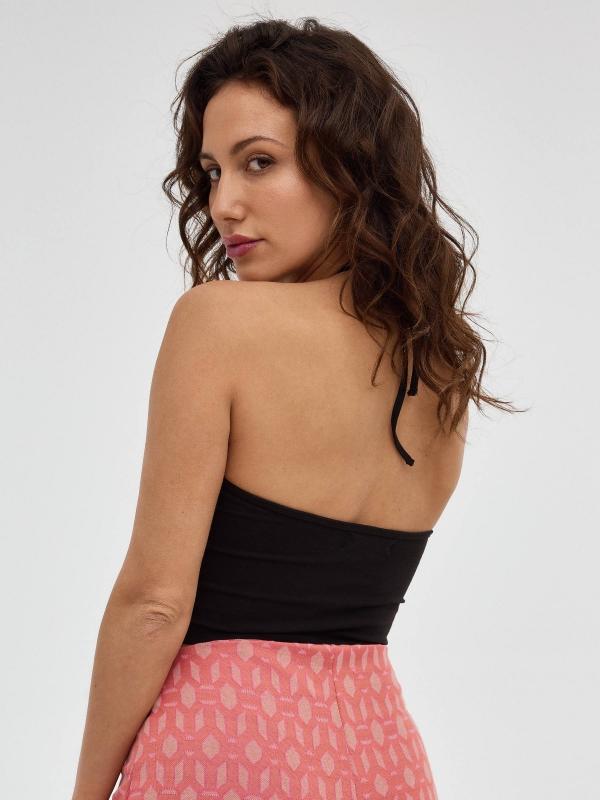 In Side Crop Top Doble Tirante Asimétrico