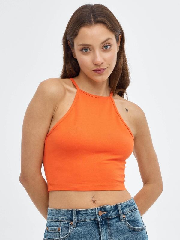 In Side Crop Top Halter