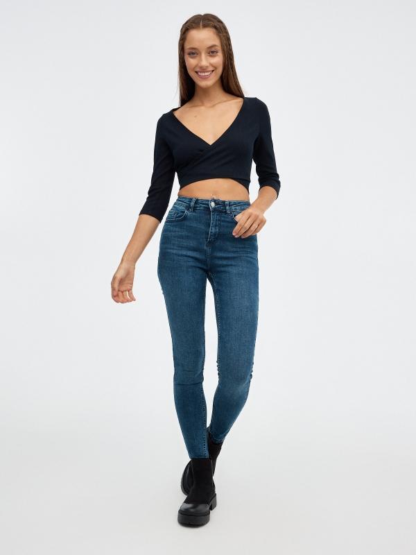 In Side Crop Top Slim Cruzado