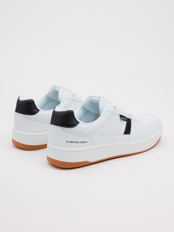 In Side Deportiva Blanca Efecto Piel Combinada