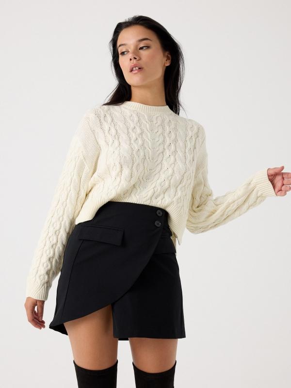 In side Falda cruzada tailoring