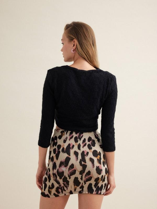 In Side Falda Estampado Leopardo