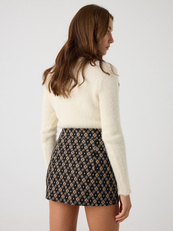 In Side Falda Jacquard Botones