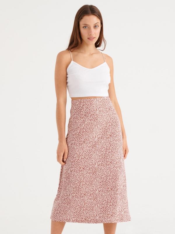 In side Falda midi estampada