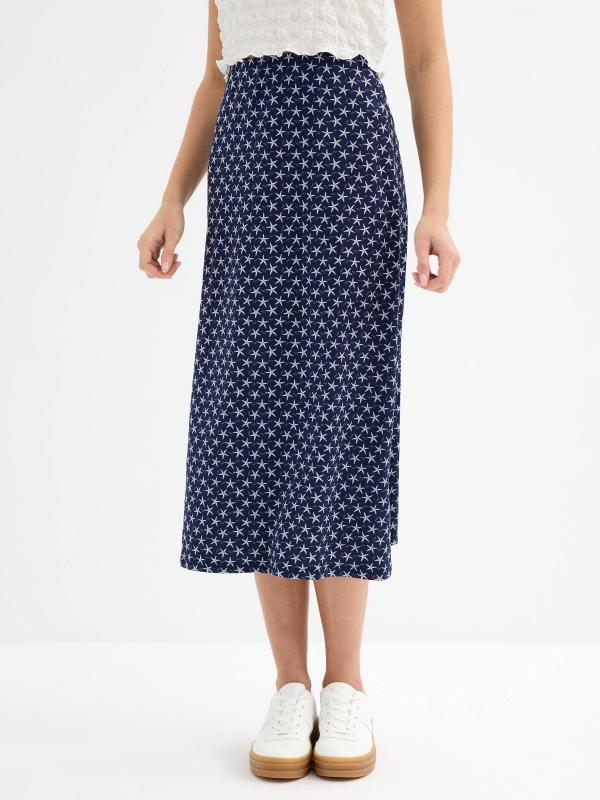 In Side Falda Midi Estrella De Mar