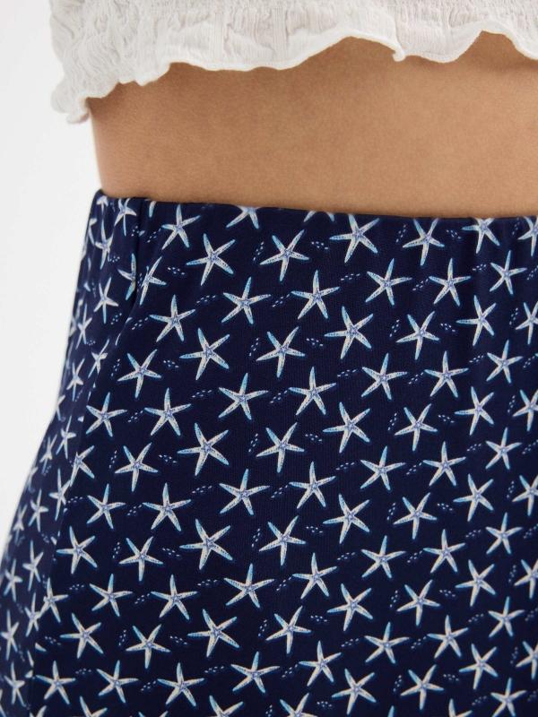 In Side Falda Midi Estrella De Mar