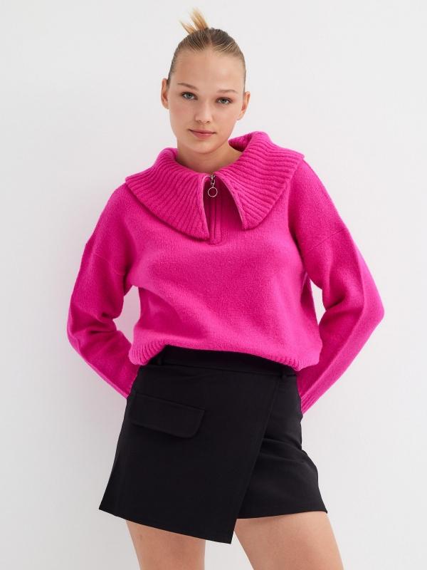 In Side Falda Mini Con Bolsillo