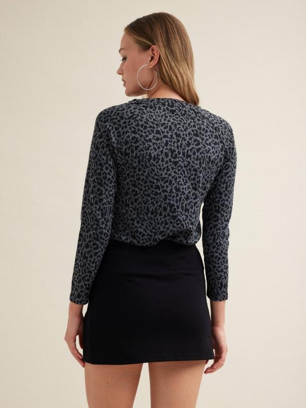 In Side Falda Mini Con Fruncido Y Abertura