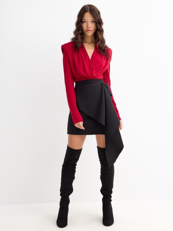 In Side Falda Mini Con Volante