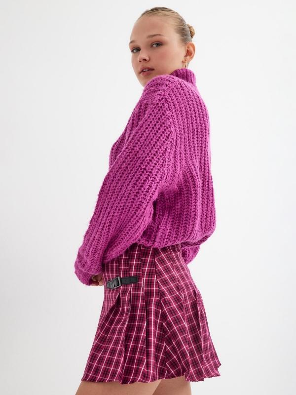 In Side Falda Mini De Tablas Con Hebillas