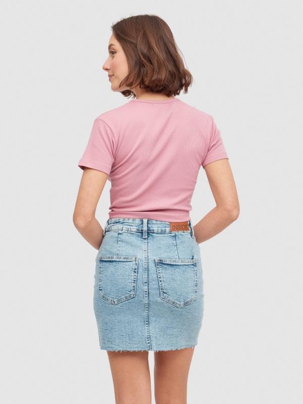 In Side Falda Mini Denim
