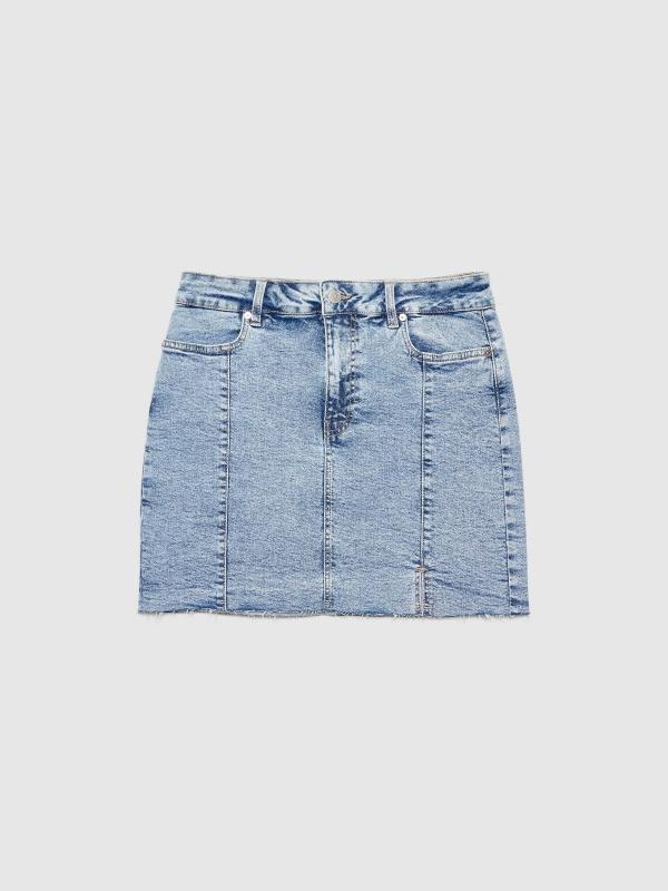 In Side Falda Mini Denim
