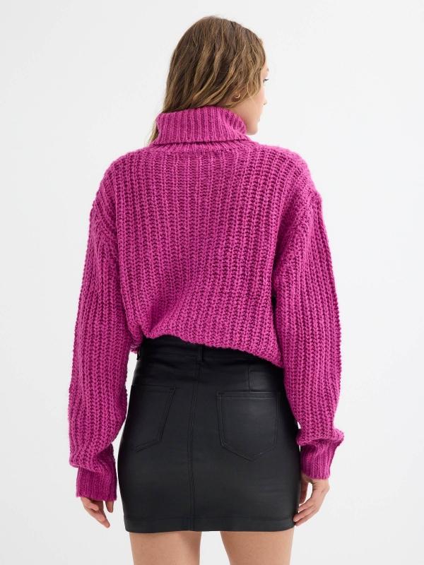 In Side Falda Mini Polipiel Con Cremalleras