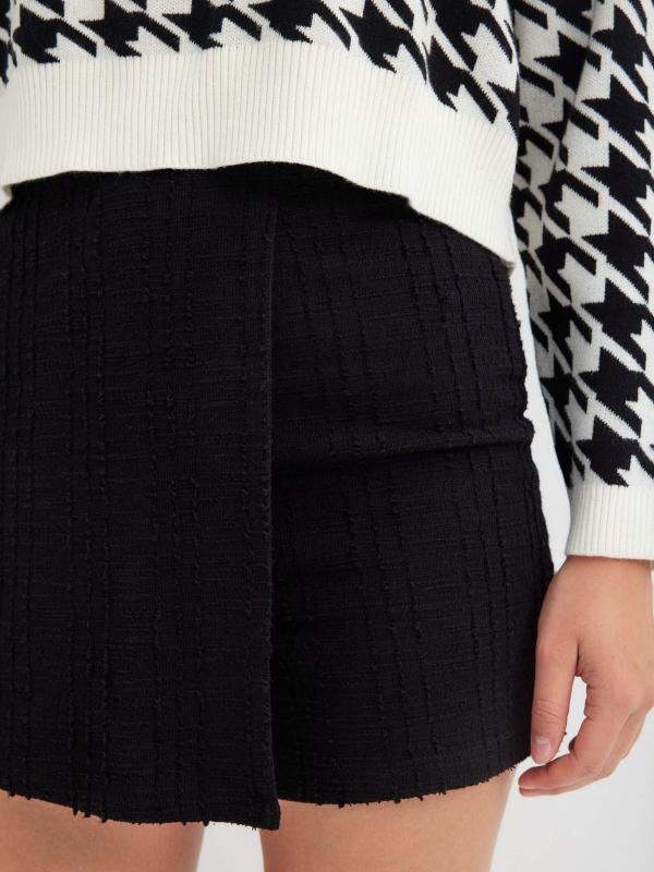 In Side Falda Pantalón Con Textura