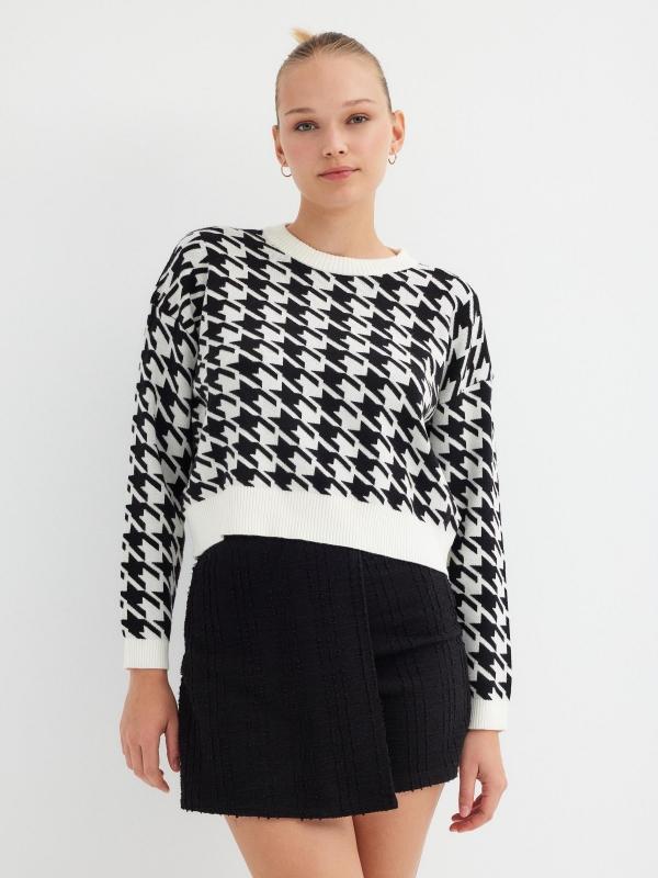 In side Falda pantalón con textura