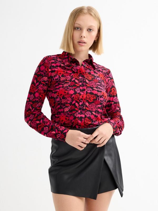 In side Falda pantalón efecto piel