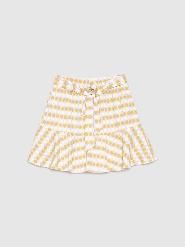 In Side Falda Pantalón Geométrica Volante