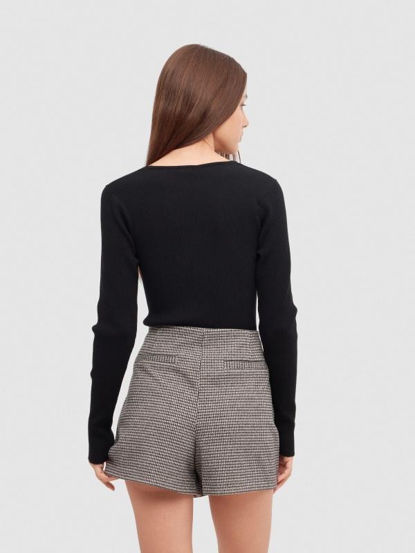 In Side Falda Pantalón Mini Cruzada Cuadros