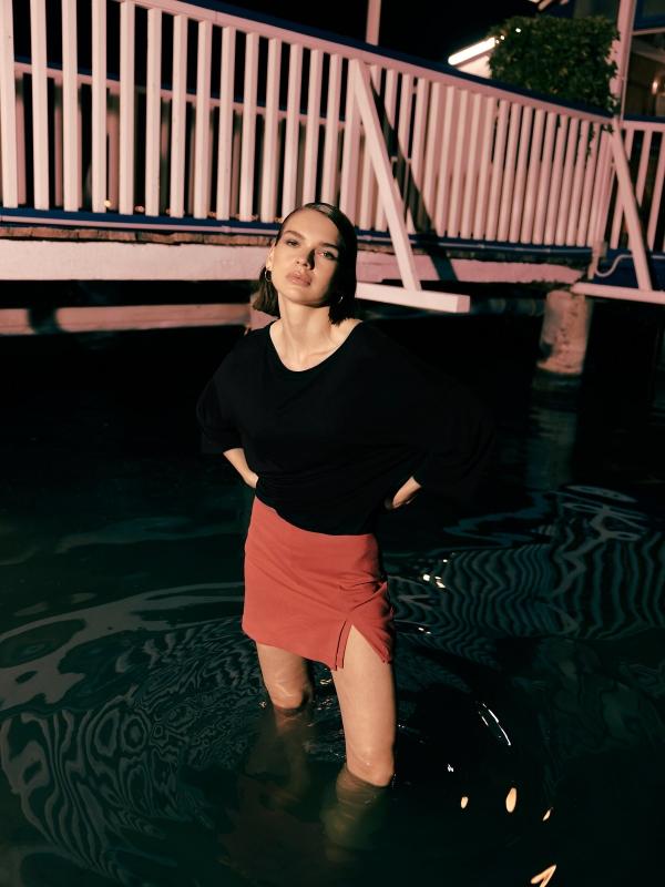 In side Falda pantalón punto