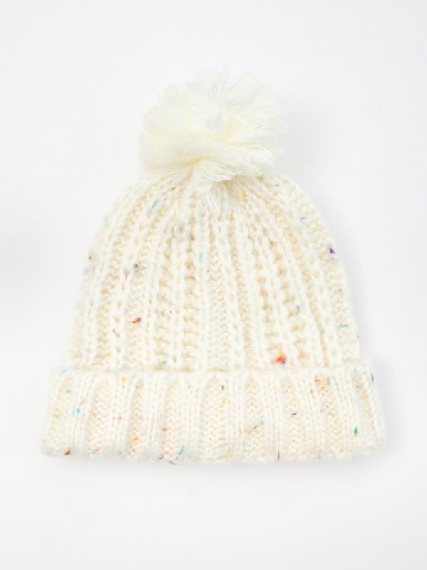 In side Gorro blanco moteado multicolor