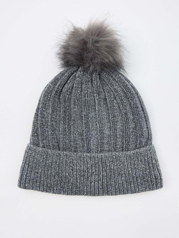 In side Gorro chenilla gris ocuro