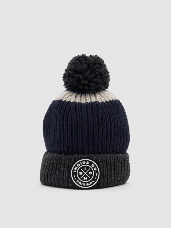 In side Gorro con pompón multicolor