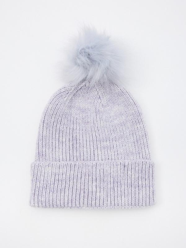 In side Gorro de hilo grueso gris claro